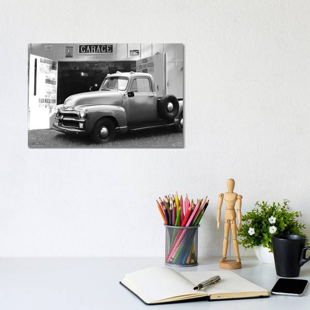 Chevy at Country Garage by Lori Deiter - Wrapped Canvas Photograph (20.32cm H x 30.48cm W x 1.91cm D)