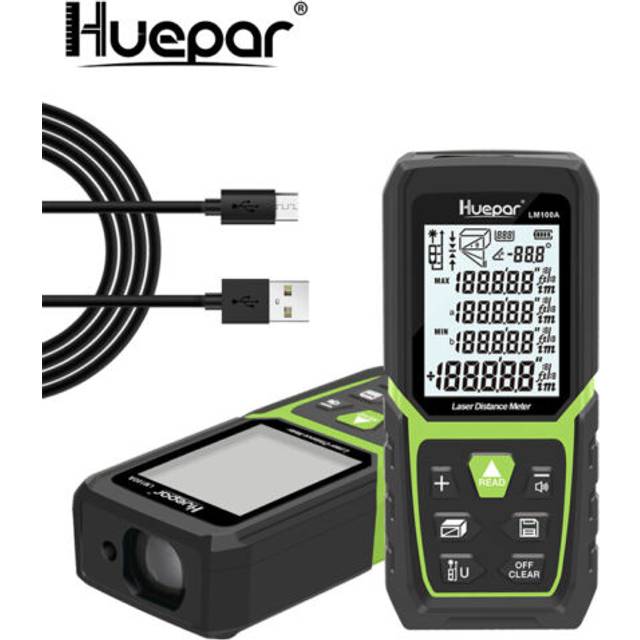Huepar - 4x360 Laser Level Self-leveling 16 Lines Green Beam 4D Cross Line Tiling Floor Laser Tool-2 x 360 Horizontal & 2 x 360 Vertical Laser Lines