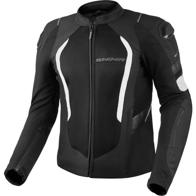 SHIMA MESH PRO Motorcykeljacka för män AIRFORCE Ryggskydd Jackor Motorcyklist Jackor Skydd Sommar Motorcykel Rustning Trail Motorcyklar Ventilerade Jackor (män, Vit, L)