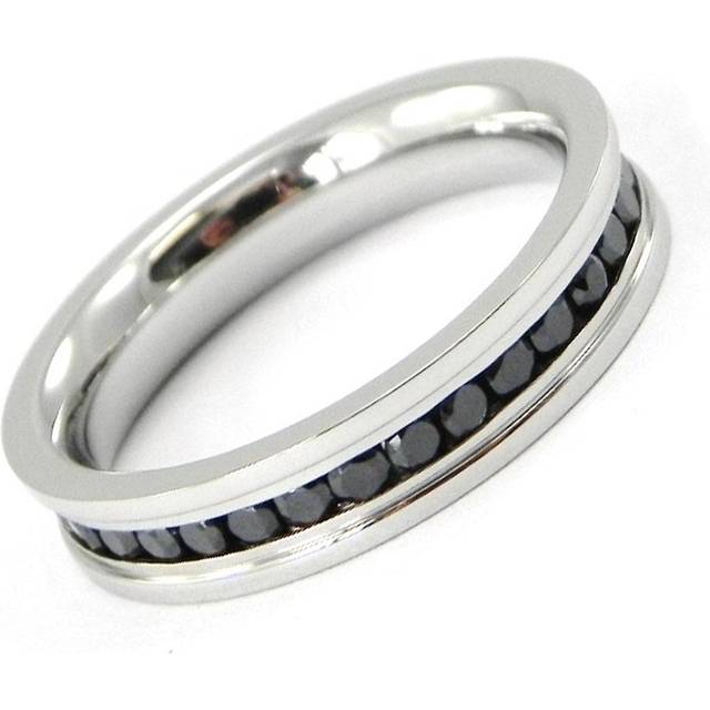 Steel wedding ring 'Romy' Black 58 black