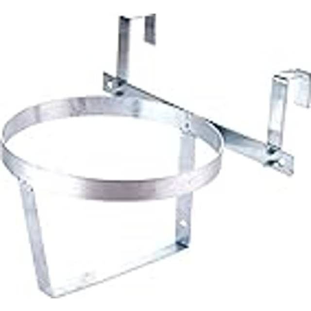 Zinc-plated hanging bucket feeder accessory for horses Covalliero - Argenté