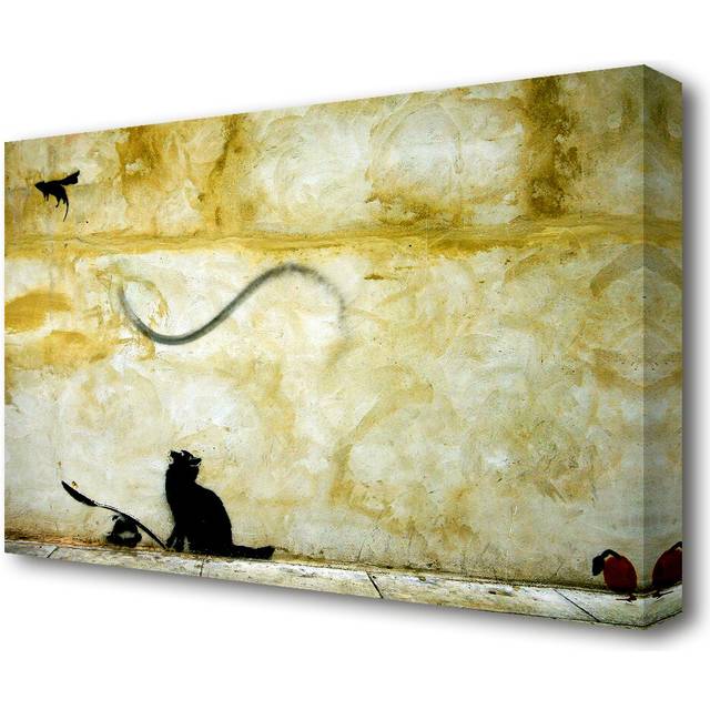 Bird Catcher by Banksy - Wrapped Canvas Painting Print (50.8 cm H x 81.3cm W)