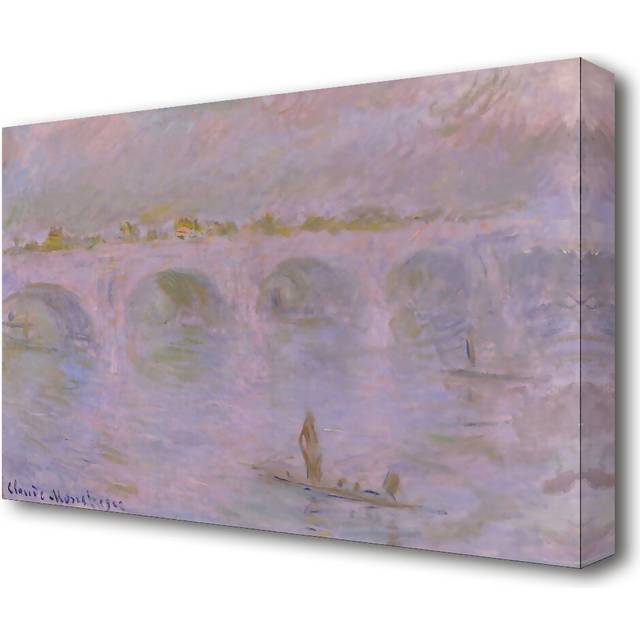 &#39;Waterloo Bridge in London&#39; by Claude Monet Painting Print on Wrapped Canvas (50.8 cm H x 81.3 cm W)