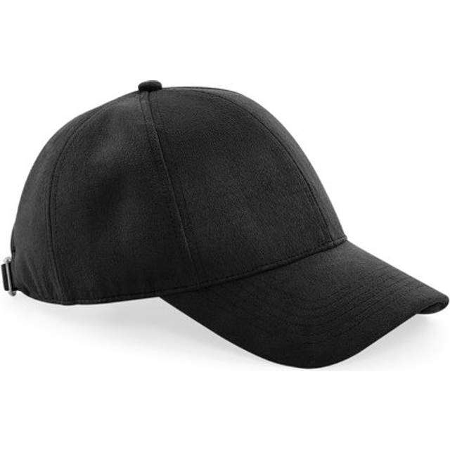 (One size, Black) Beechfield Unisex Faux Suede Cap (Pack of 2)
