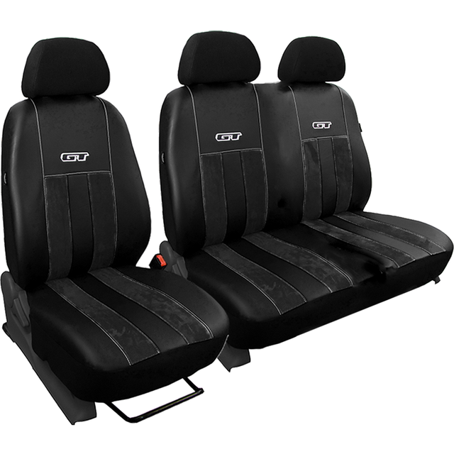 Tailored seat covers for renault trafic crew cab 2016-2025 leather & alicante