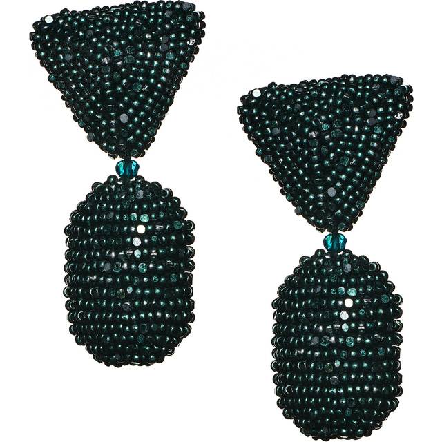 CHRYSTIE EARRINGS - ANTIQUE GREEN