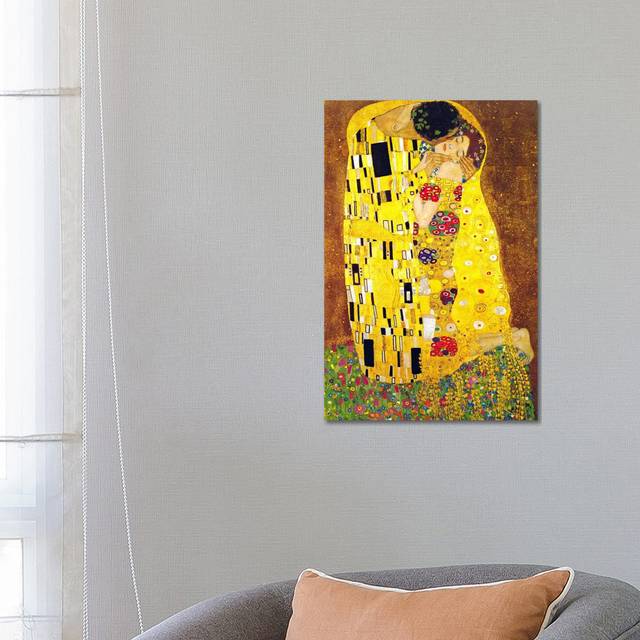 The Kiss by Gustav Klimt - Painting Print on Canvas - Wrapped Canvas (66.04 cm H x 45.72 cm W x 1.91 cm D)