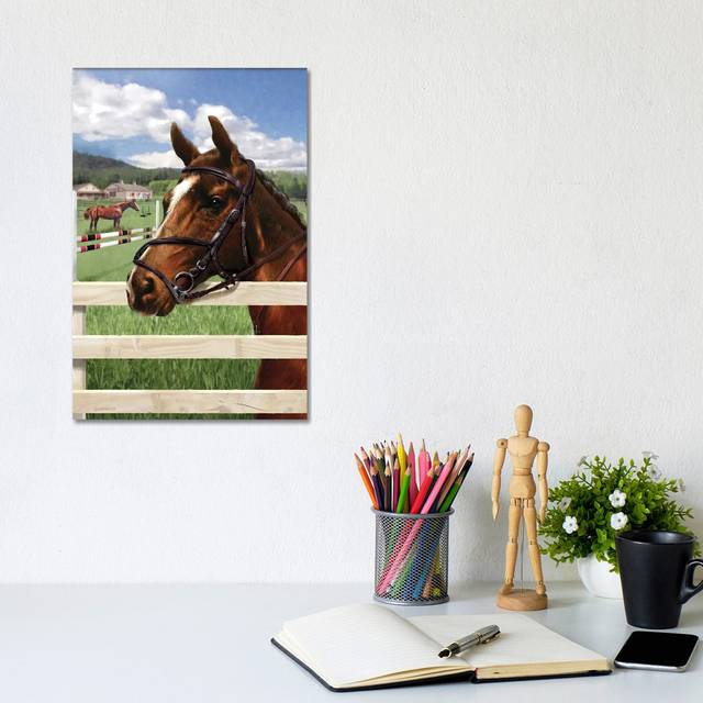 Fella at the Fence - Wrapped Canvas Graphic Art (30.48cm H x 20.32cm W x 1.905cm D)
