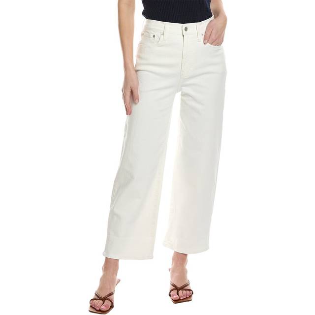 Madewell The Perfect Vintage Tile White Wide Leg Crop Jean