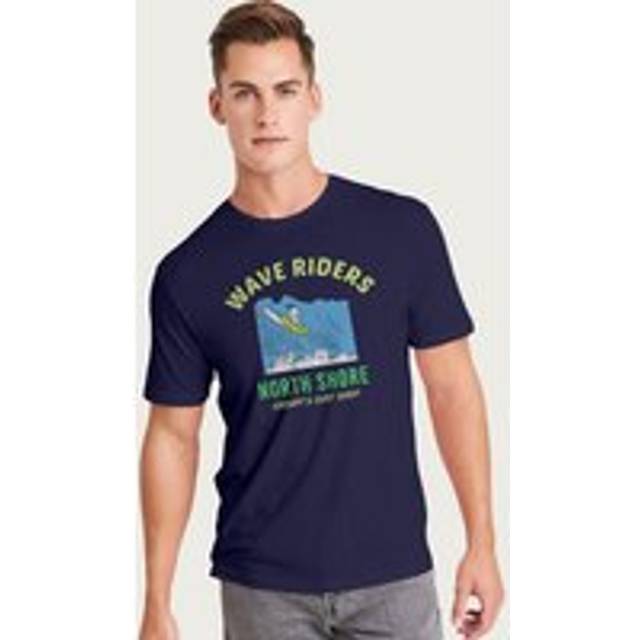 Snoopy Wave Riders North Shore Peanuts T-Shirt - Navy - XXL