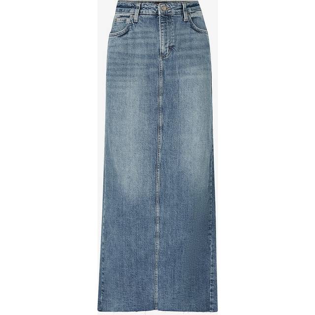 LEE JEANS Back Slit Maxi Skirt |Blå |27