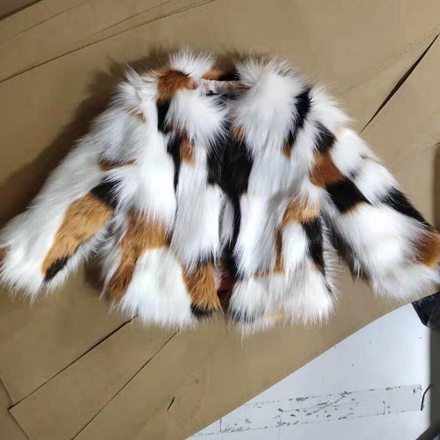 (Coffee&White, 9-10Years) Baby Kids Girls Fur Coat Padded Winter Jackets UK