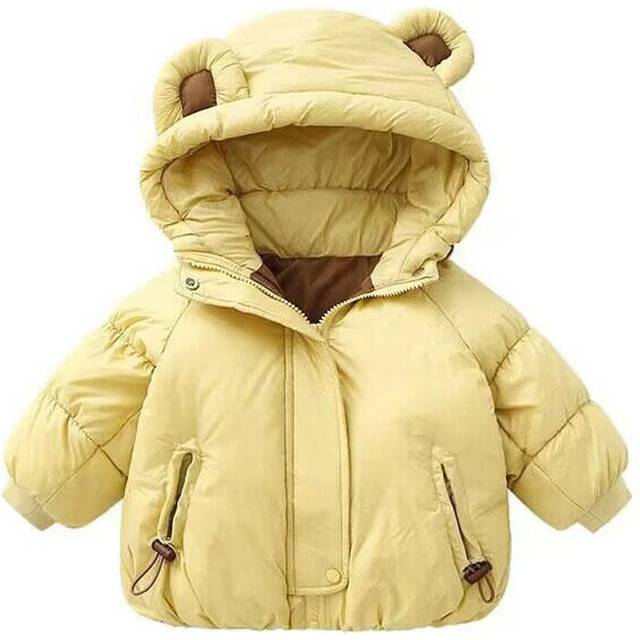 (Yellow, 6-12Months) Baby Kids Girls Winter Padded Jackets Hooded Coats