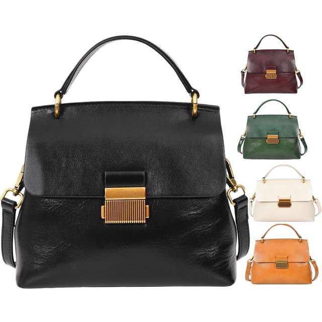 Womens real leather handbag small compact evening outgoing fashion tote bag a776
