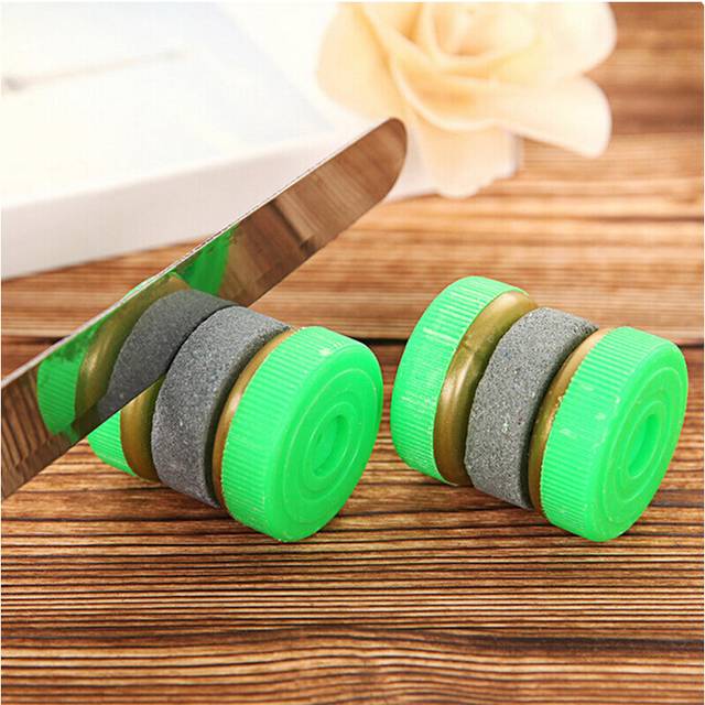 (a-Random Color) 1PCS Portable Tungsten Ceramic Carbide Knife Whetstone Sharpener Sharpen Fish Hook Pocket Diamond Tool Camp Hike Outdoor