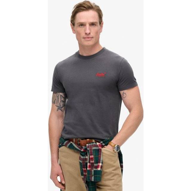Essential Logo EMB T-Shirt - Graphic Black/Fluro Red - XL