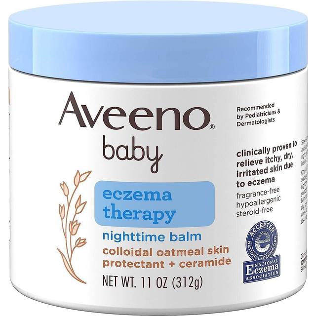 Aveeno Baby eksemterapi nattbalsam med naturliga kolloidala havregryn för att lindra eksem, 325 ml.