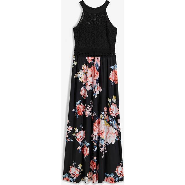 bonprix Posy Print Maxi Dress - Black Floral