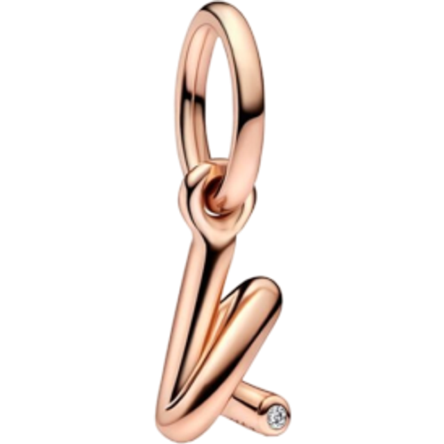Pandora Moments 14K Rose Gold Plated Cz Dangle Charm