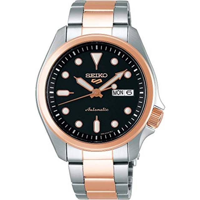 Seiko SRPE58 Seiko 5 Sports Men's Watch Silver-Tone, Rose Gold-Tone 40mm Stainless Steel