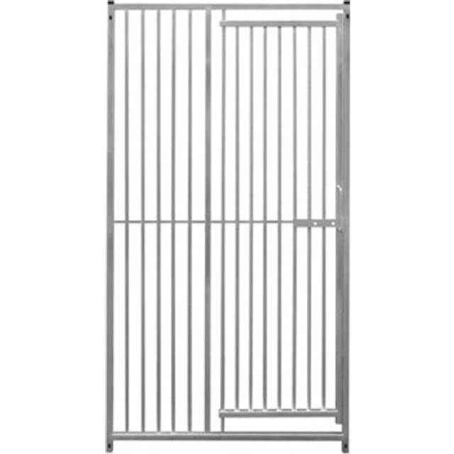 Dog Run Panels With Door Galvanised Steel Pen Fence 1.84m x 1m