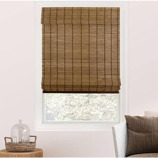 "CHICOLOGY Home  Roman Bamboo Patio  Blinds  Window Shade  23"""""""" W X 64"""""""" H  Elk"