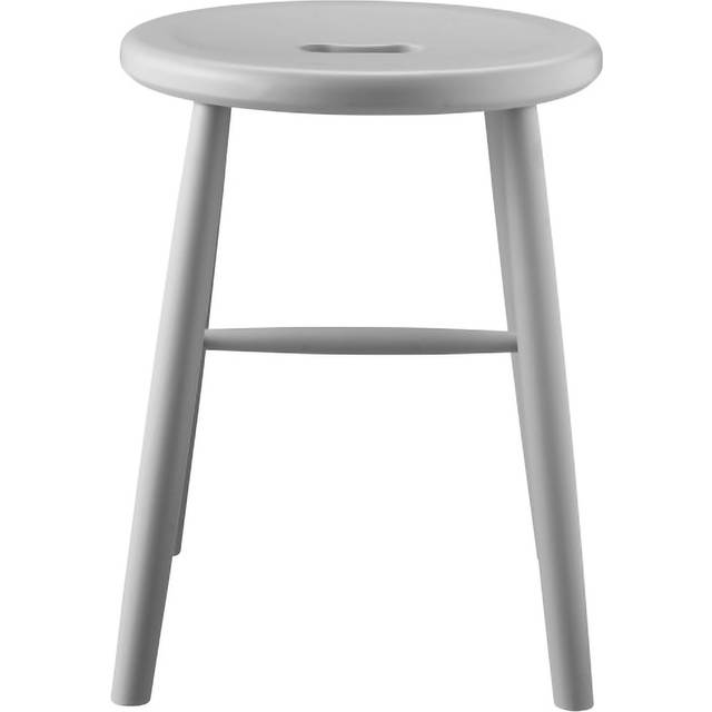 FDB Møbler - J27 Stool - grau/Buche gestrichen/BxHxT 35x45x35cm/Sitztiefe 35cm - grey (45.0 x &#8960;35.0cm)