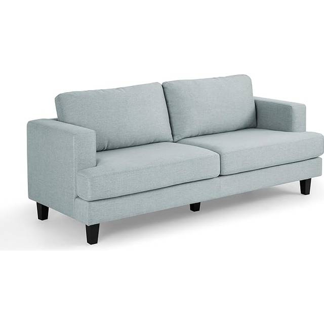 Home Detail Dale Pale Blue Fabric 3 Seater Sofa, Blue