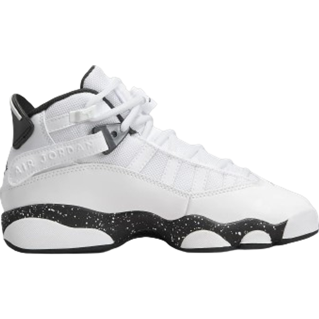 Nike Jordan Big Kids White Jordan 6 Rings Sneakers - White/Black-White - US 3.5Y