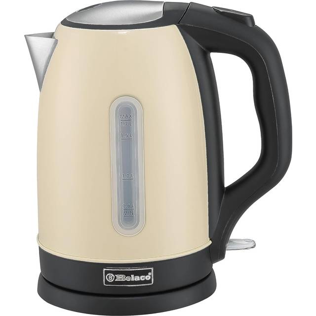 Electric Kettle, Stainless Steel Housing 1.7L Fast Boil Cordless 360 Rotation Removable Water Filter 1800-2200W Auto Shut-Off & Boil-Dry Protection