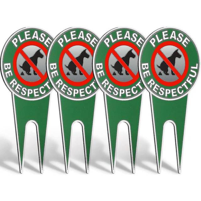 4 Pieces No Poop Dog Signs Please Be Respectful No Pooping Dog Lawn Signs No Dog Poop Yard Signs