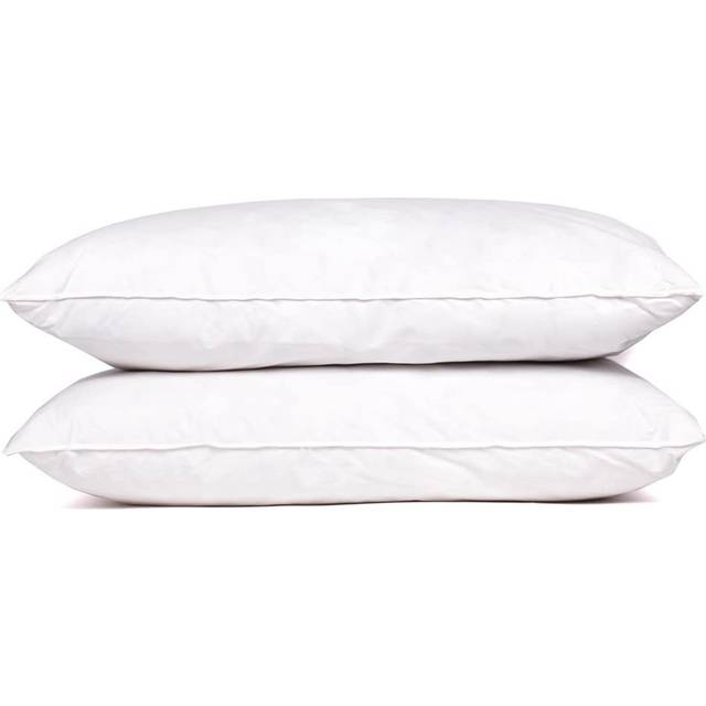 "Sweet Home Collection (2-Pack) 20 by 26"""" Luxury Bed Pillow Filled with Top Quality Down and Goose Feathers  Standard  White"