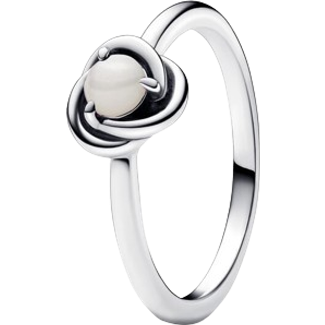 Pandora June Birthstone Eternity Circle Ring - 52 - White