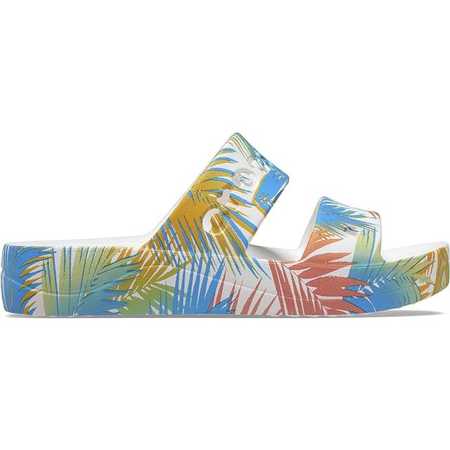 Crocs Baya platåsandal för kvinnor, Vitt/multi, 43 EU