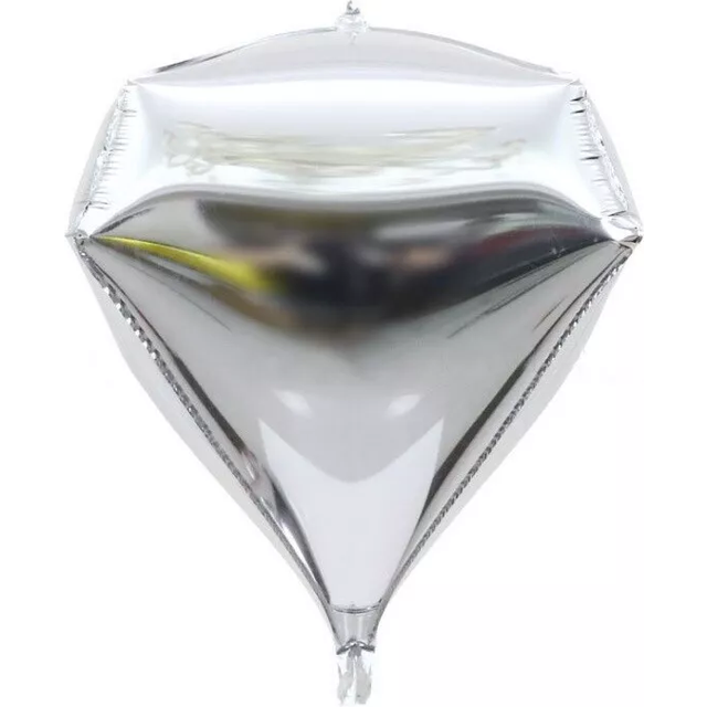 Diamond 4D Balloon - Silver - One Size