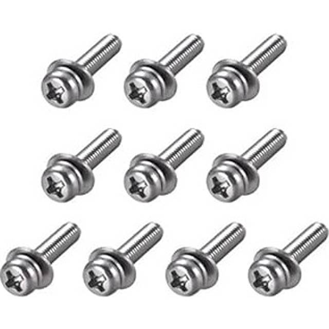 M4 x 20mm Stainless Steel Phillips Pan Head Machine Screws Bolts Combine with Spring Washer and Plain Washers 10pcs