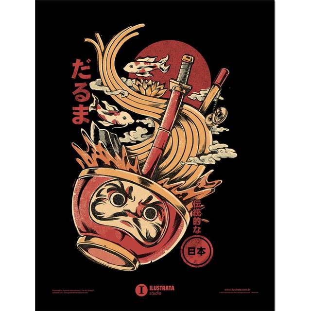 Ilustrata (Darumas Ramen) Framed 30 x 40cm Print