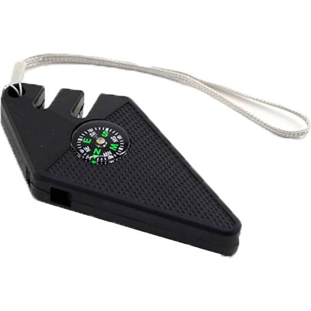 (a-White) 1PCS Portable knife Sharpener diamond Tungsten Ceramic Carbide Sharpen Fish Hook Pocket Whetstone Camp Hike Outdoor Hunting