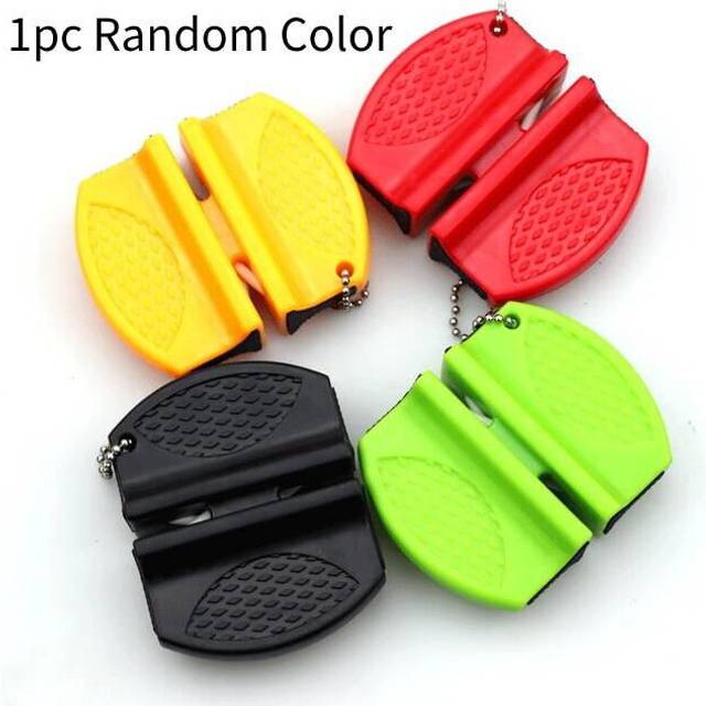 (a-1PC Random Color 1pc) Knife Sharpener Pocket Ceramic Sharpen Diamond Tool Scissor Sharpen Gears Fish Hook Carbide Knife Whetstone Outdoor Multi Too