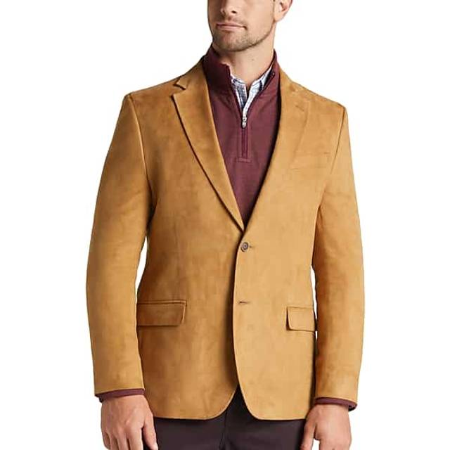 Nautica Big & Tall Men's Modern Fit Microsuede Sport Coat Chamois - Size: 48 Long
