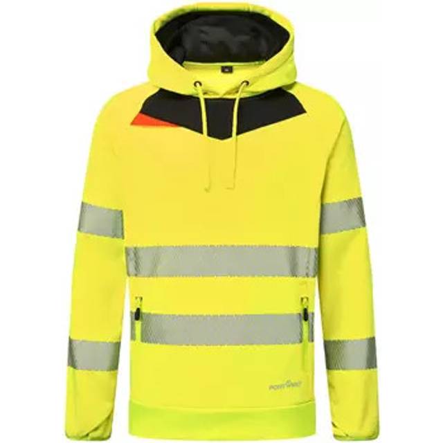Portwest DX4 Hi-Vis Overhead Hoodie, Yellow/Black, XXXL, Regular