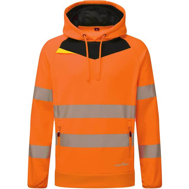 Portwest DX4 Hi-Vis Overhead Hoodie, Orange/Black, Medium, Regular