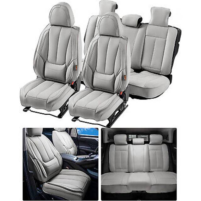 Vevor - Seat Covers, Universal Car Seat Covers Full Set Seats, Front and Rear Seat, 13pcs Faux Leather Seat Cover, Full Enclosed Design, Detachable