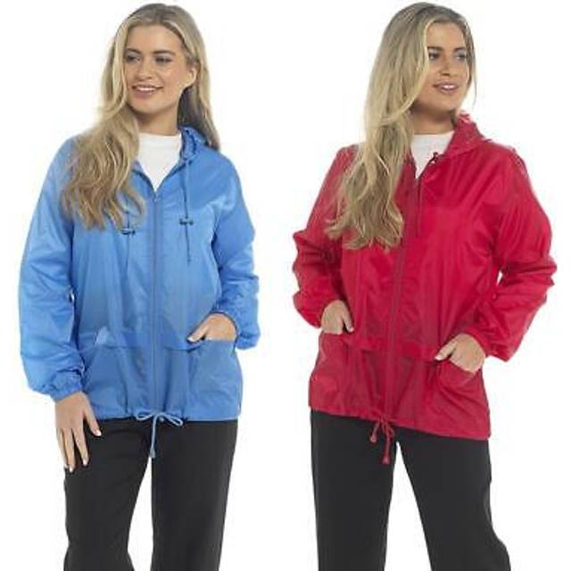 A2z Ladies Waterproof Jacket Windbreaker Hooded Lightweight Raincoat For Women