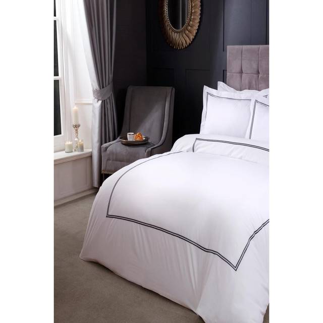 Emma Barclay - Mayfair Duvet Set Super King Bed Graphite, Cotton 50% Polyester