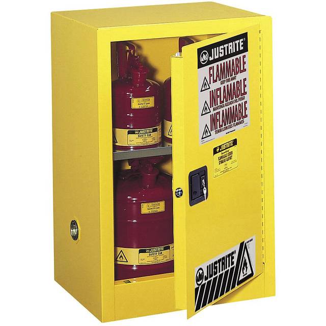 Justrite Compact Flammable Storage Cabinet - manual close - 8912001