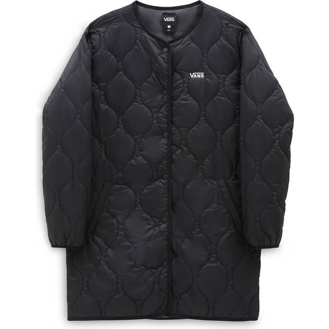 Vans womens long reversible quilted jacket / black / rrp £95
