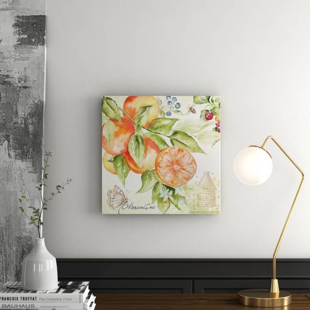 &#39;Oranges&#39; by Tre Sorelle Studios Watercolour Painting Print on Wrapped Canvas (45.72cm H x 45.72cm W)