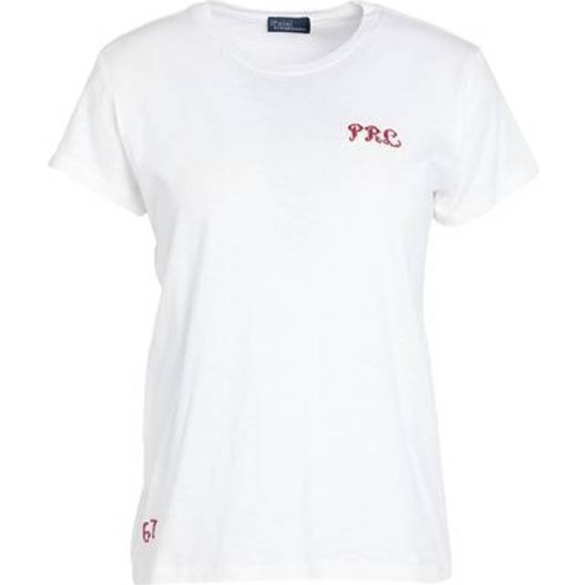 Ralph lauren polo cross-stitch embroidered t-shirt white