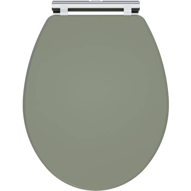 Traditional Soft Close, Top Fix Wooden Toilet Seat (Suitable for Kinston Balterley Toilets) - Satin Green